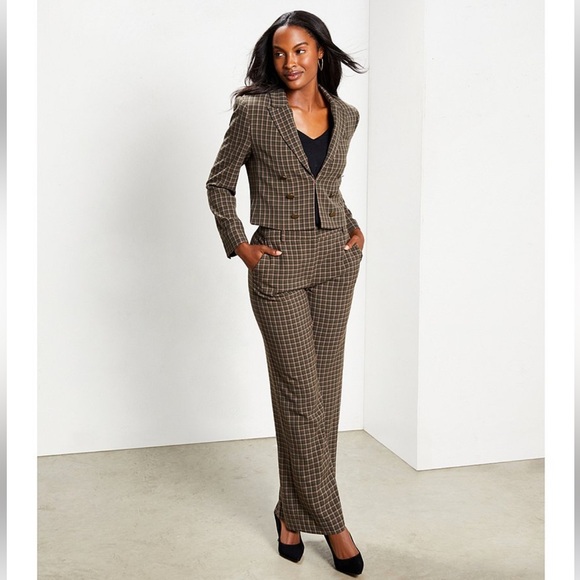 Vince Camuto Cropped Plaid Blazer 18W - Picture 9 of 14